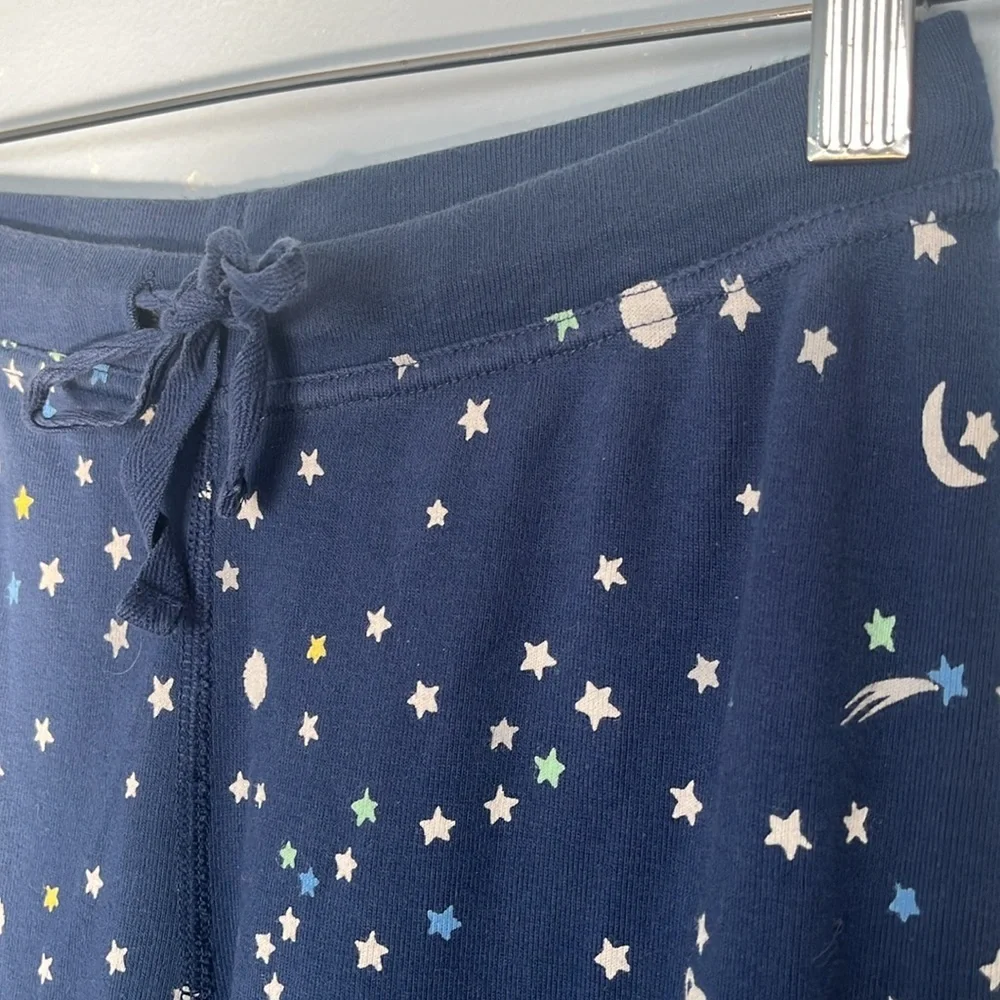 Hanna Andersson Sprinkle Of Stars Blue Night Sky Matching Long John Pajamas - Picture 3 of 6